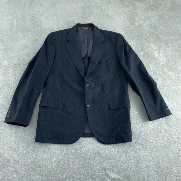 Brooks Brothers Golden Fleece Mens Pinstripe Wool Suit Jacket 44R  USA 4966 - Picture 1 of 10